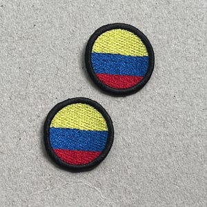 Mini parches bandera de Colombia. Paquete de 2. Mini patches Colombia flag. 2 pack. sew on patch. iron on patch. Bandera de Colombia