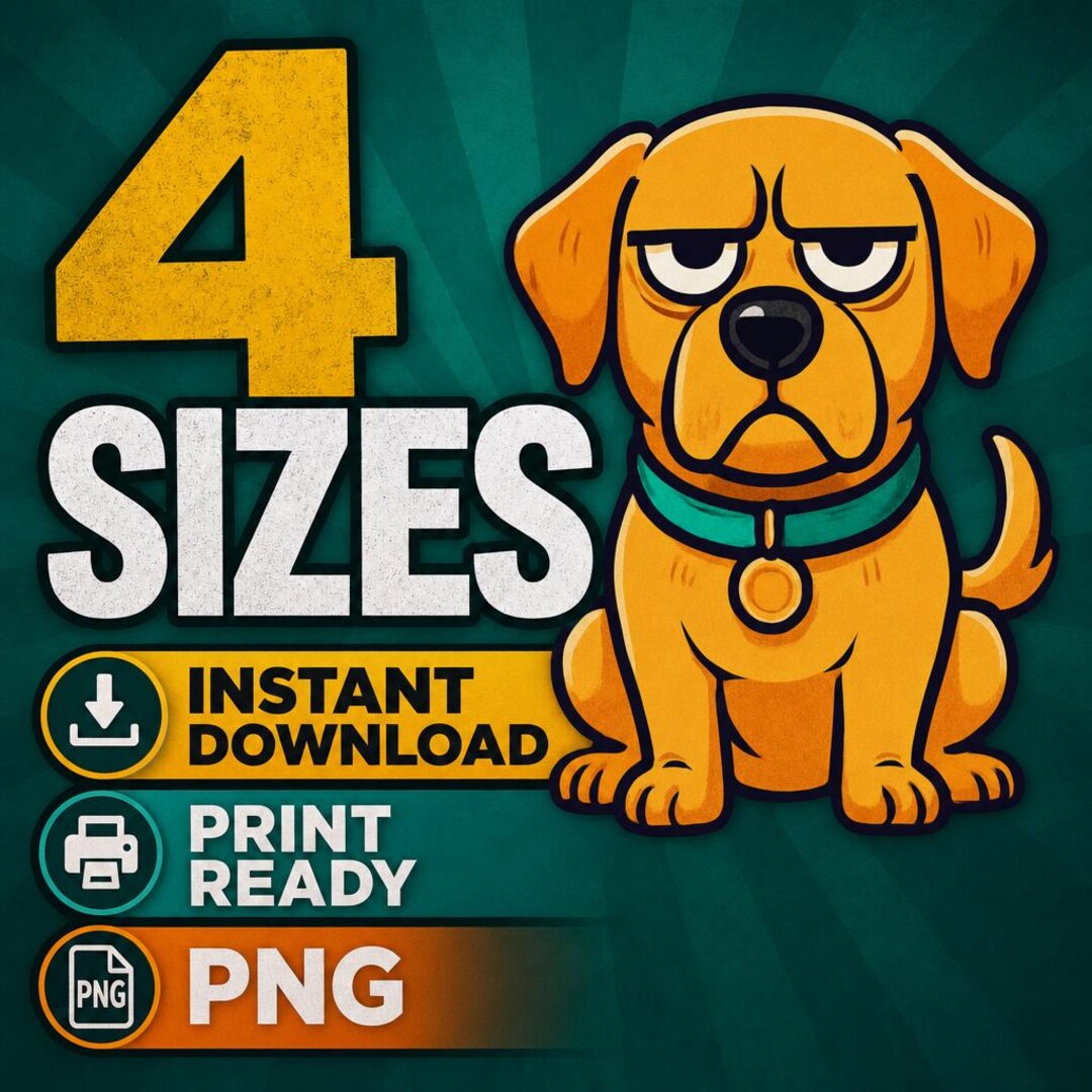Angry Labrador Retriever PNG – 5 DTF Print Sizes – Digital Download for ...