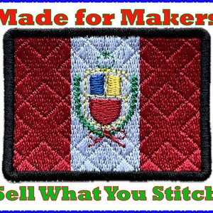 South America Flag Embroidery File | Peru PES Design