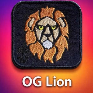 Lion patch - heat press adhesive