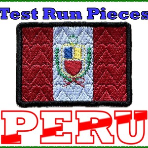 Peru Flag Patch Embroidered | Small 2" Patch