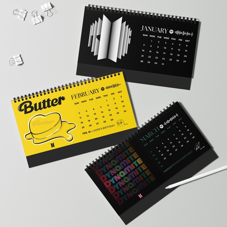 BTS Albums 2024 Desk Calendar Kpop Desk Calendar Kpop 2024 Etsy UK