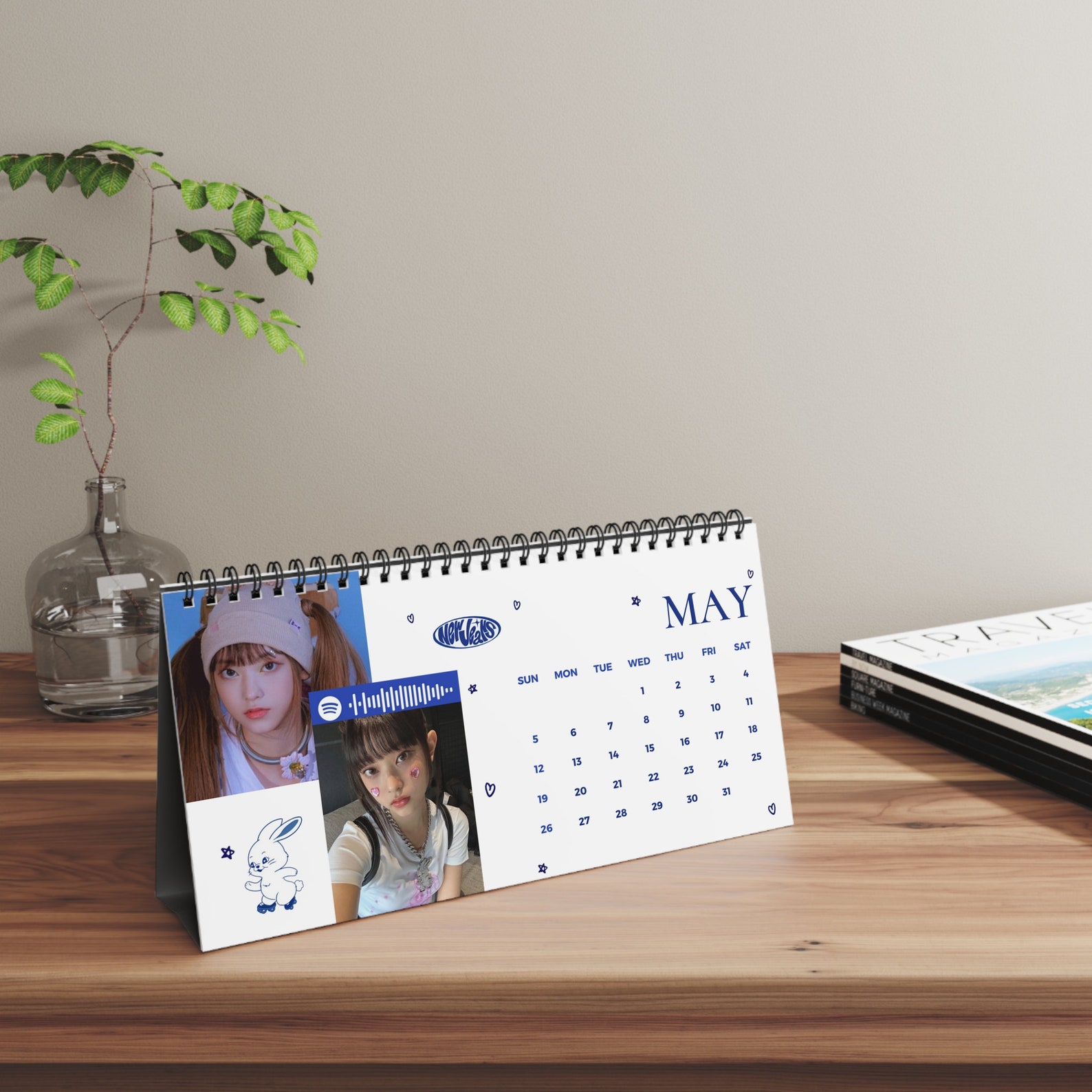 New Jeans 2024 Desk Calendar Kpop Decor Gift Office Desk Etsy