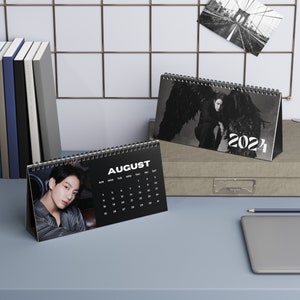Jungkook 2024 Desk Calendar | Kpop Desk Decor Gift, Office Desk Calendar, Perfect Gift for Bts Fan, New Year Calendar