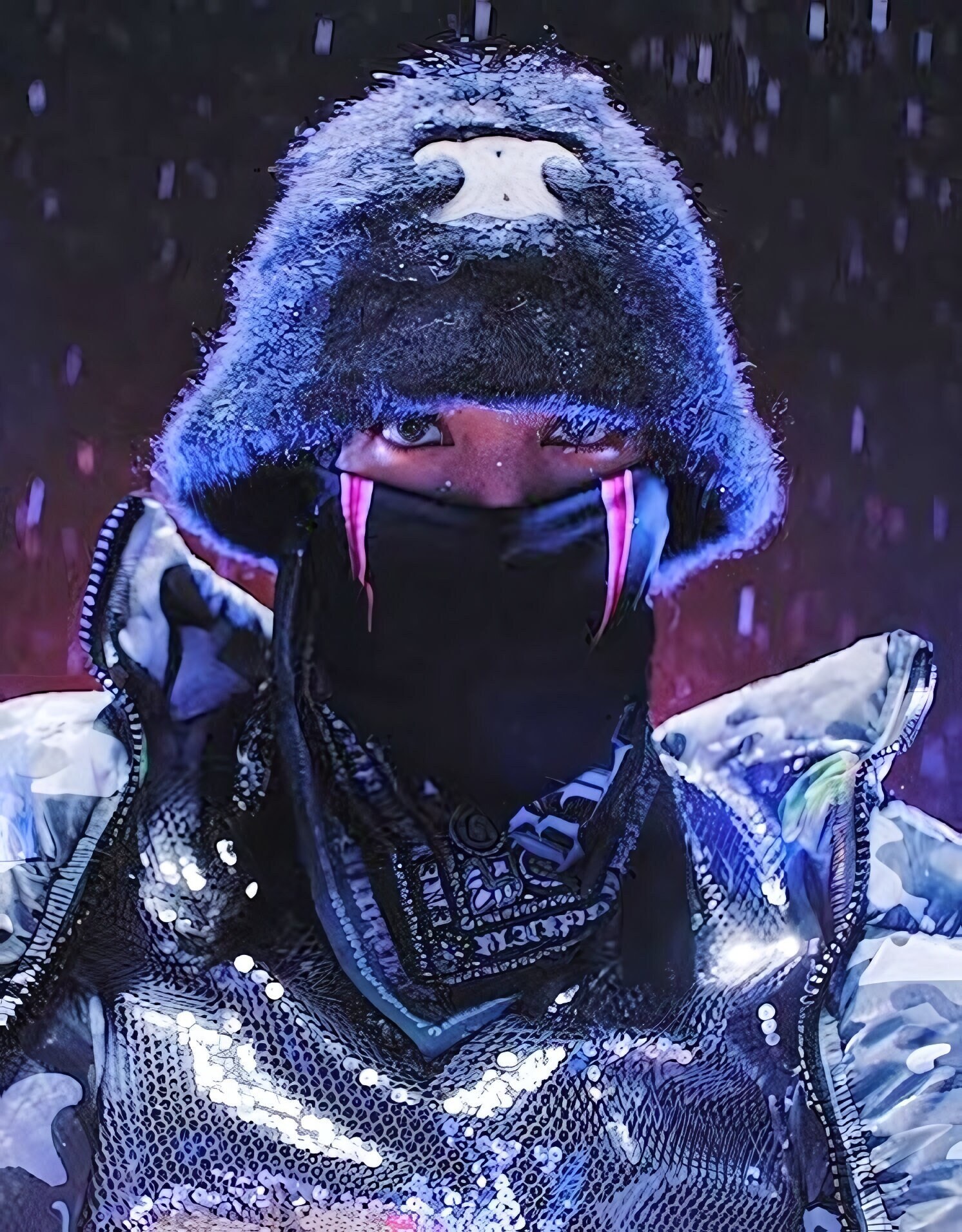 BLACKPINK Shut Down Pink Venom Fangs Neck Gaiter Blackpink Merch Born