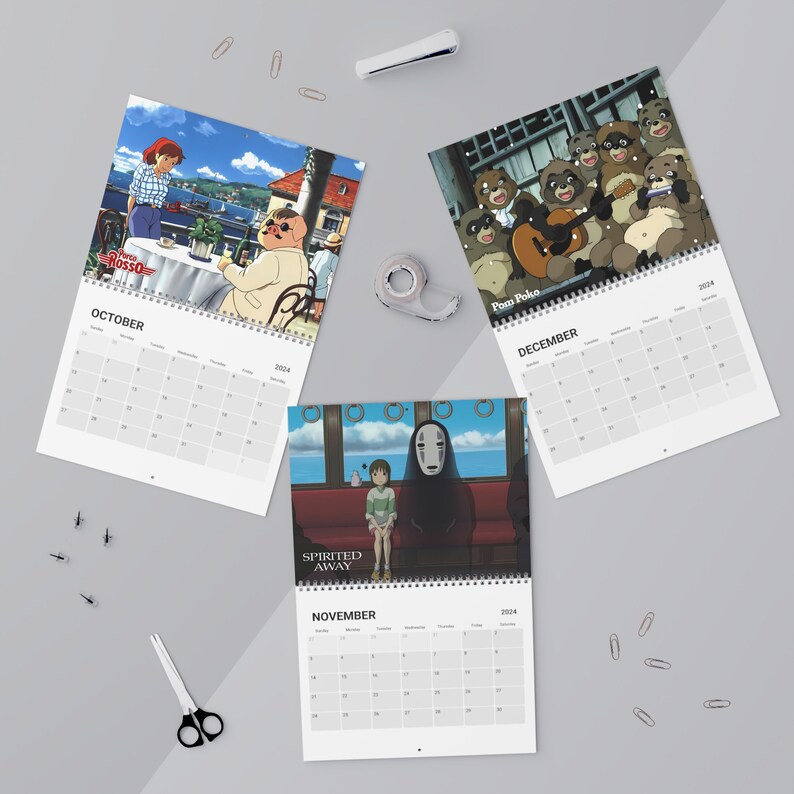 Anime japonés 2024 Calendario de pared / Ponyo Totoro Etsy México