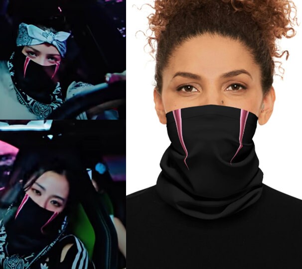 BLACKPINK Shut Down Pink Venom Fangs Neck Gaiter Blackpink Merch Born