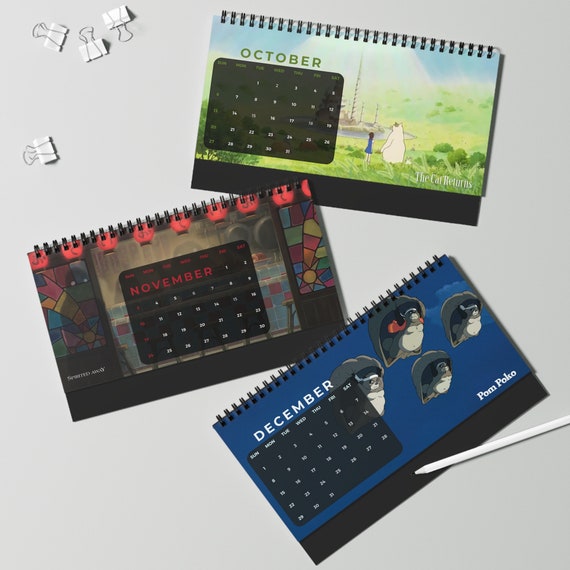 Buy Anime 2024 Desk Calendar Kiki, Totoro, Ponyo, Spirited Away, Retro  Japanese Anime Decor Gift, Office Desk Calendar, Desk Decor Online in India  - Etsy