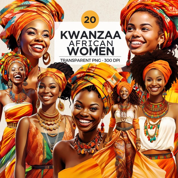 Acuarela Kwanzaa Afro mujer Clipart PNG para celebrar el arte negro Patrimonio Africano, Afro Blessing, Afro girl para artesanías y diseños de sublimación