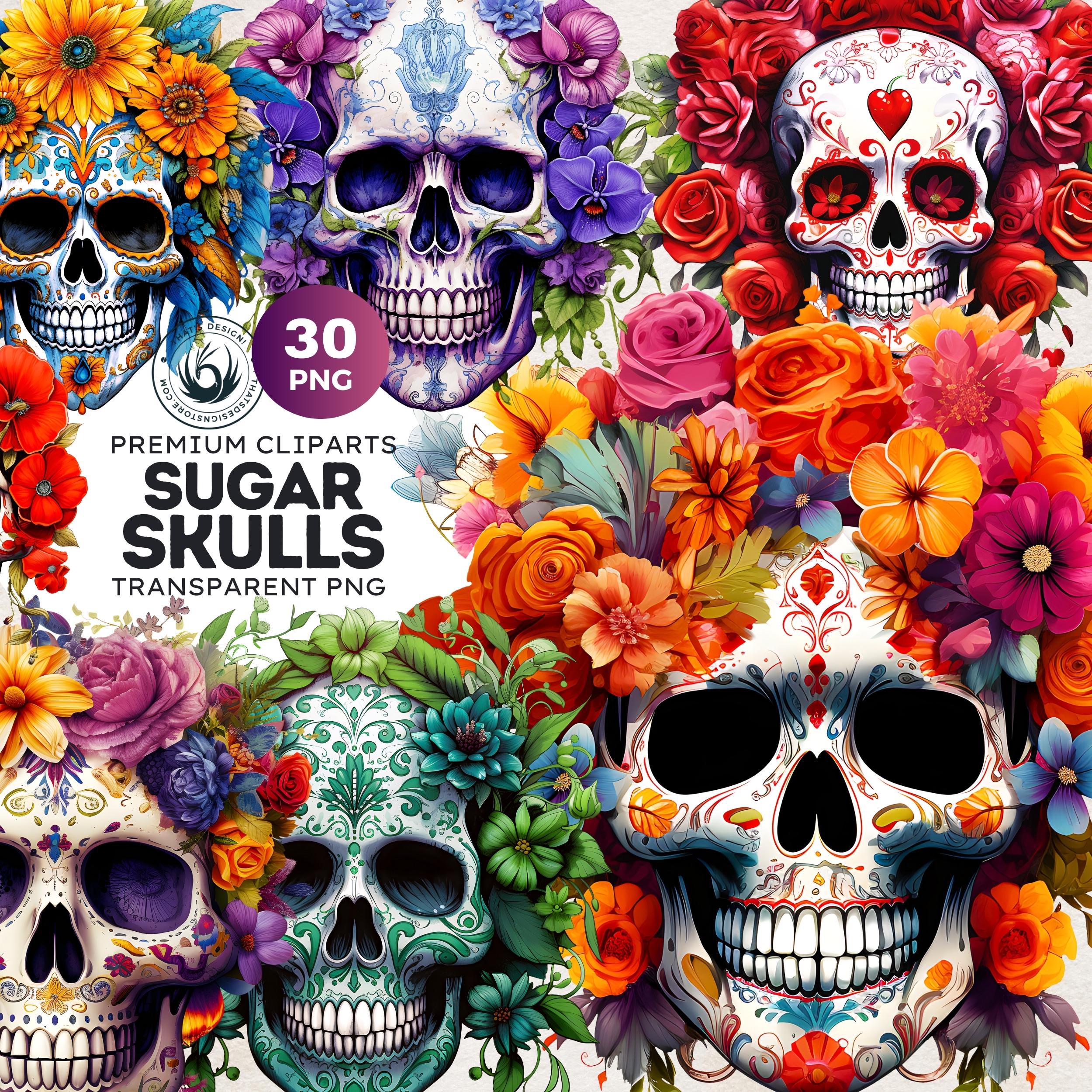 Calavera de azúcar elegante - Etsy México, image size:2500x2500