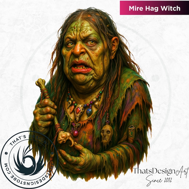 Horrific Halloween Witch Clipart Set V1, Bad witch Halloween Clipart, Spooky Halloween prints | Transparent PNG for craft and sublimation