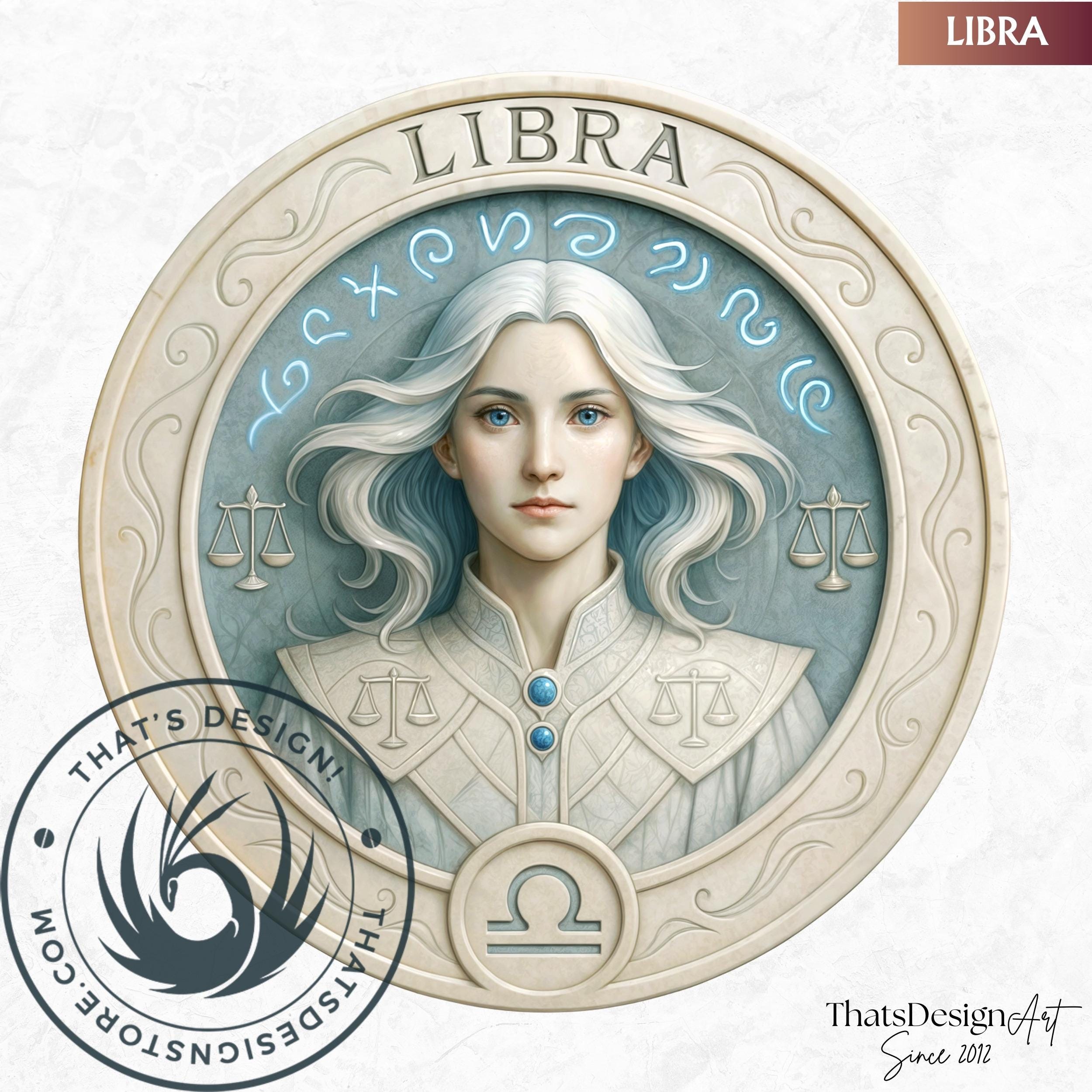 Elemental Zodiac Clipart Bundle: Rune Stone Horoscope, Fantasy RPG Coin ...