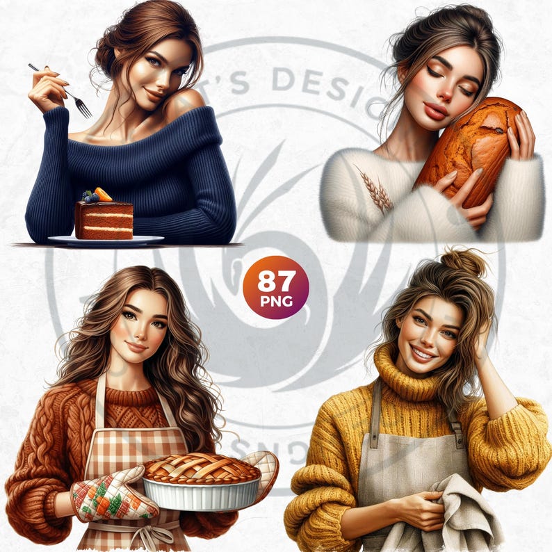 Fall Baking Graphics Autumn Bakery Clipart Set: Fall Baking Graphics (commercial Use PNG) - Etsy
