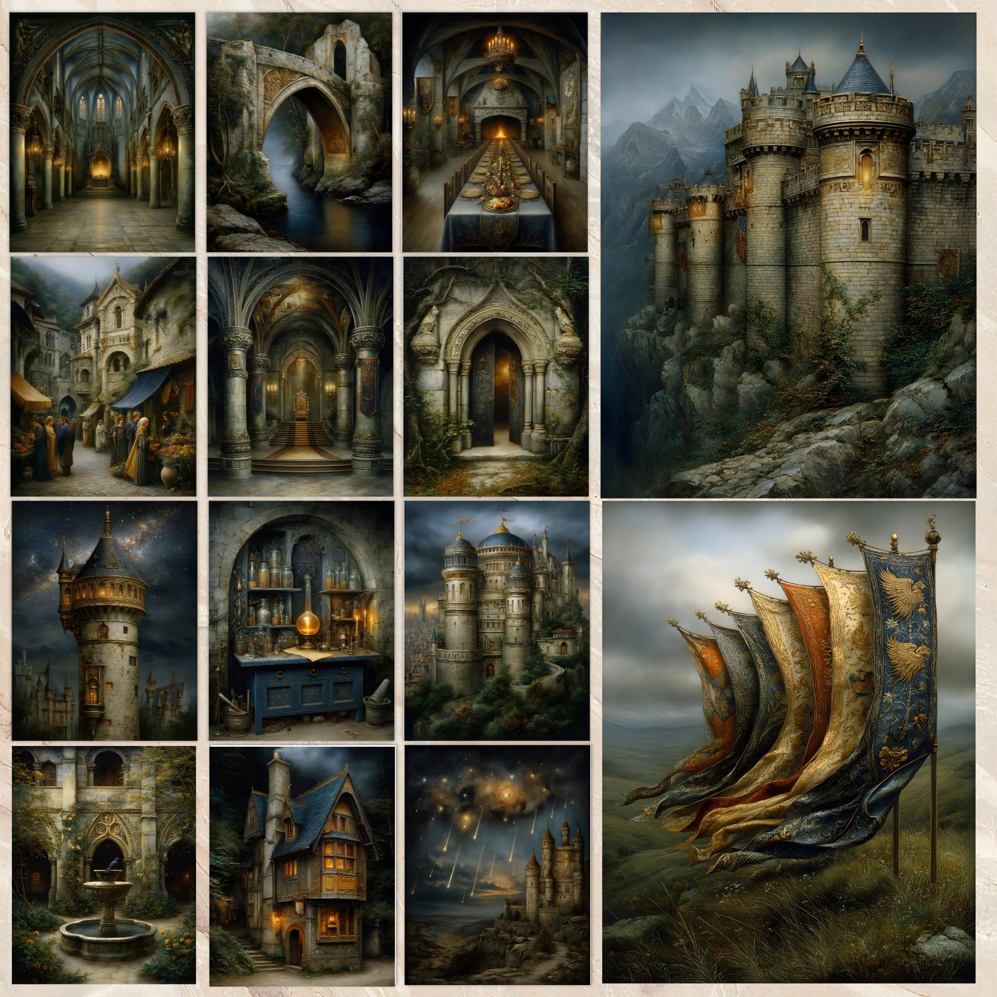 Medieval Fantasy Junk Journal Pages: Castle Core Ephemera (102 JPEG, 8 ...