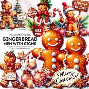 Gingerbread man with sign clipart,Merry Christmas, Gingerbread family png,Gingerbread png for card making and sublimation. Christmas clipart