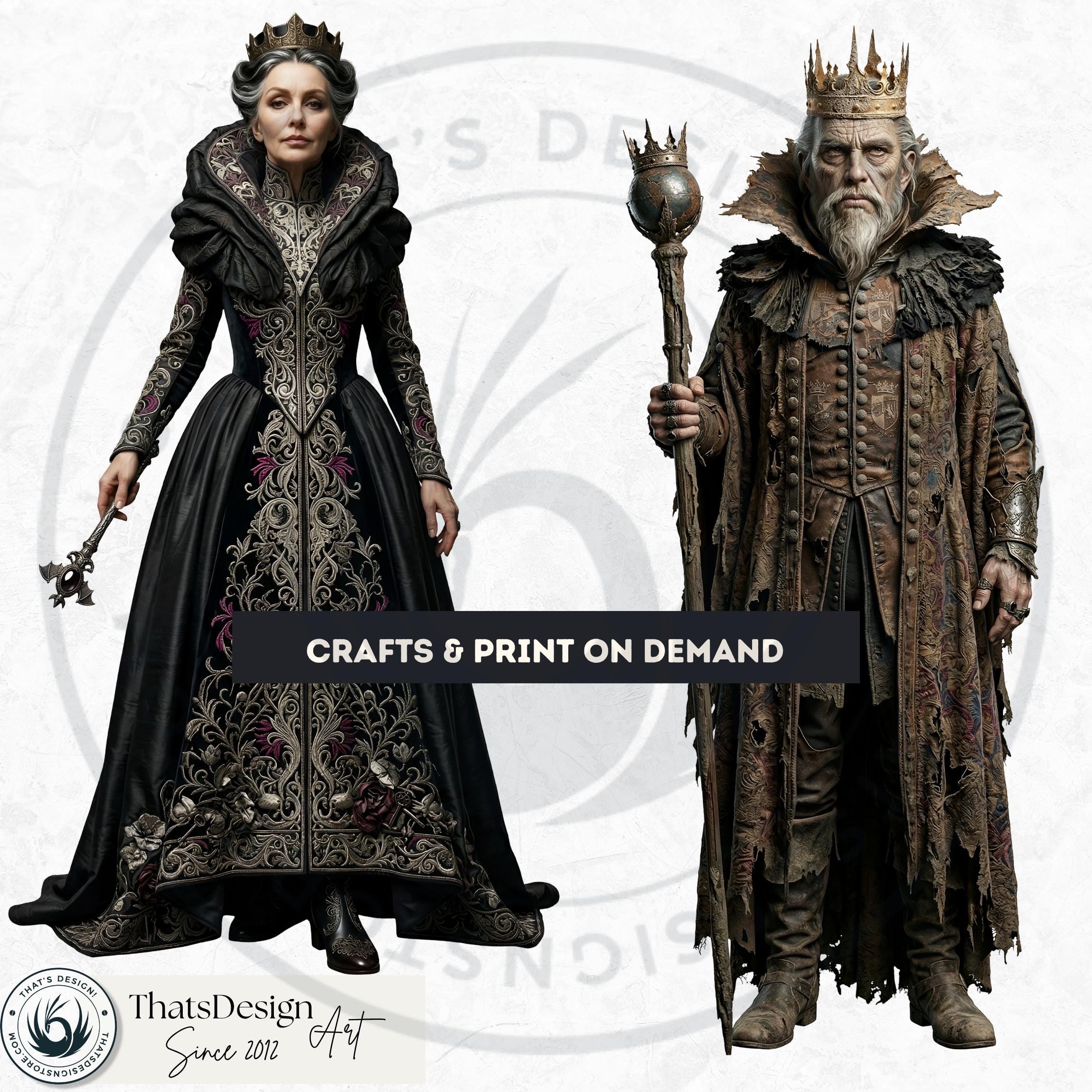 Dark Fantasy Rulers Clipart, Gothic Thrones PNG, RPG Journal ...