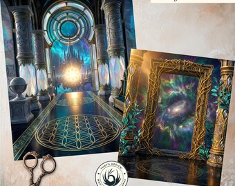 Shemhamphorasch Angels Backdrops, Kabbalah Celestial Art, Digital