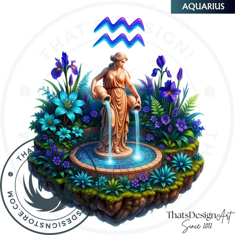 Floating islands Zodiac Clipart Set, Astrology clipart, horoscope signs, Fantasy Clipart, Celestial clipart, zodiac sublimation, zodiac png