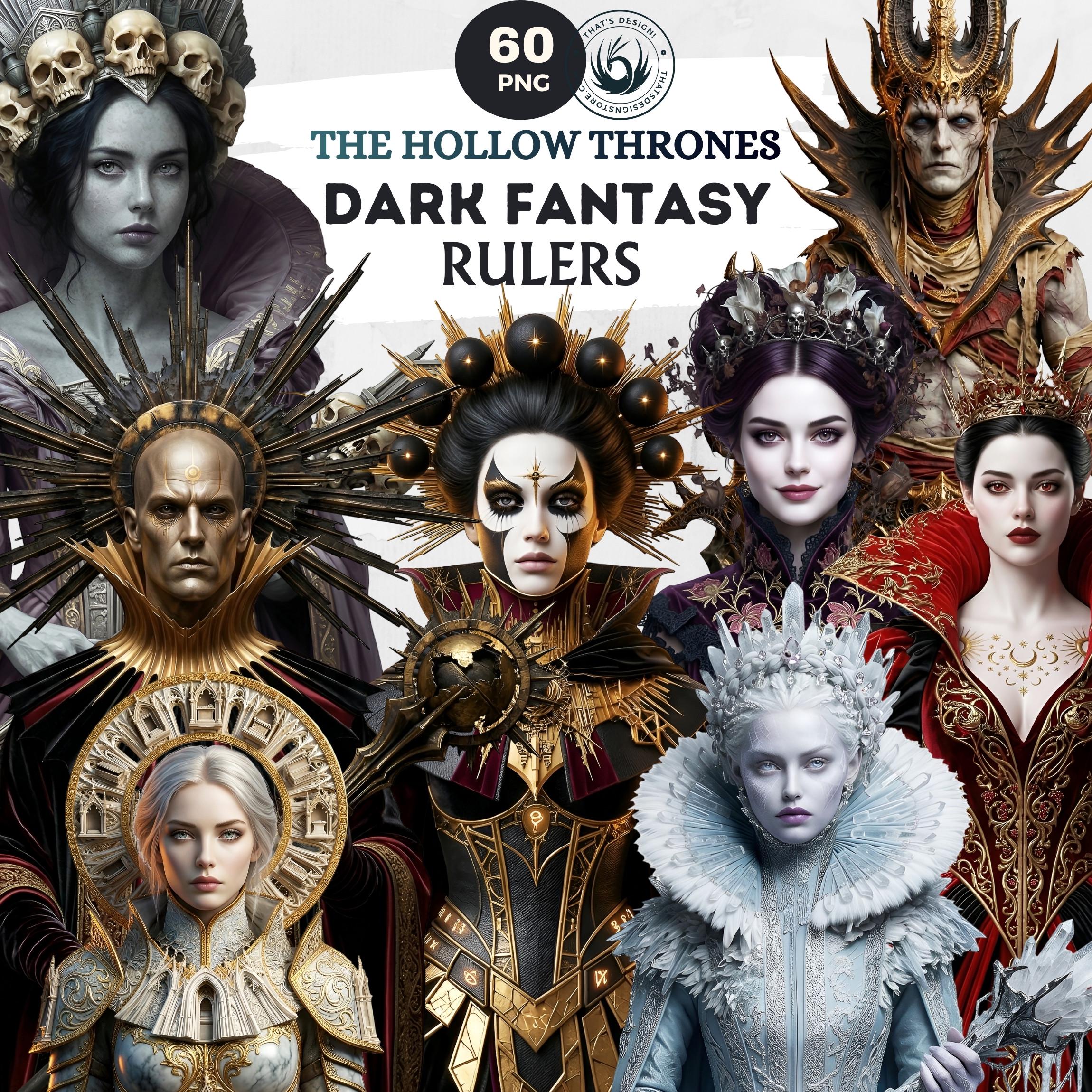 Dark Fantasy Rulers Clipart, Gothic Thrones PNG, RPG Journal ...
