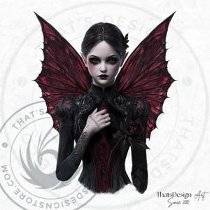 Gothic Fairies Clipart Set: Dark Fantasy PNG Bundle (digital Download ...