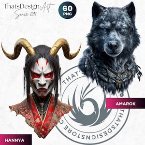 Creatures of Folklore Dark Fantasy Clipart PNG Set World Mythology Gothic Monsters for Horror & Junk Journal Kit Sublimation, Baba yaga