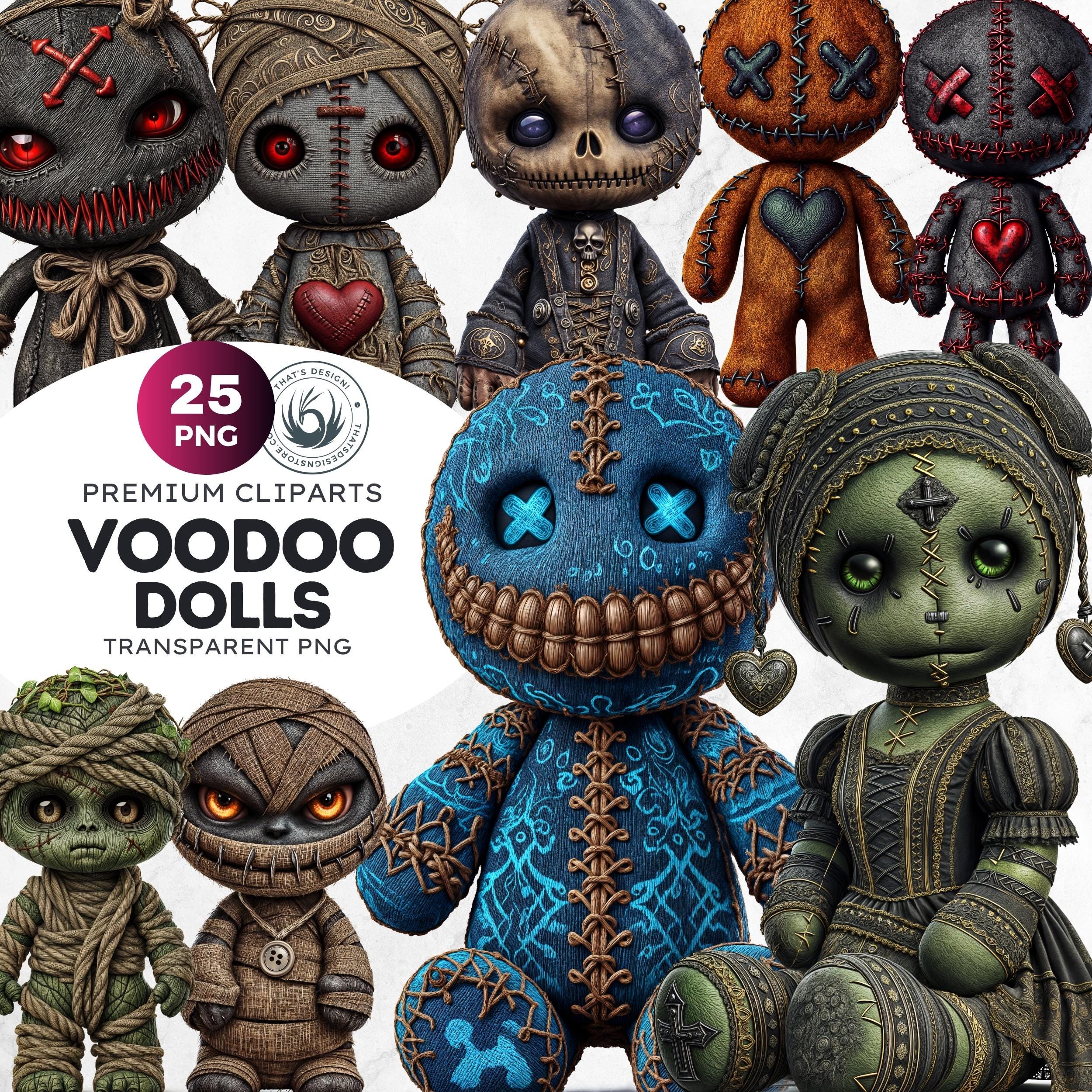 Conjunto de muñecos vudú - Etsy México, image size:2500x2500
