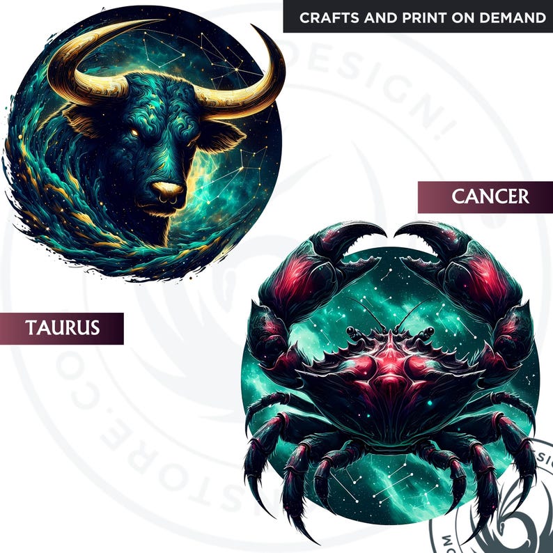 12 Celestial Zodiac signs Clipart Set, Astrology clipart, horoscope signs, Fantasy Clipart, Celestial clipart, zodiac sublimation,zodiac png.Aries, Taurus, Gemini, Cancer, Leo, Virgo, Libra, Scorpio, Sagittarius, Capricorn, Aquarius, Pisces