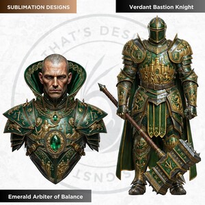 Knightly Orders Fantasy Clipart Bundle: Medieval Warrior, Crusader Illustrations (PNG, Digital download)