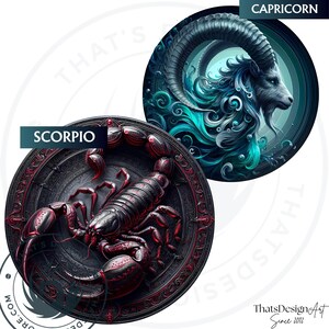 12 Ethereal Zodiac signs Clipart Set, Astrology clipart, horoscope signs, Fantasy Clipart, Celestial clipart, zodiac sublimation, zodiac png