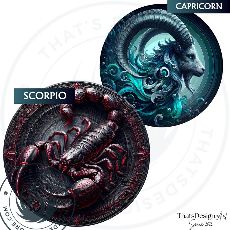 12 Ethereal Zodiac signs Clipart Set, Astrology clipart, horoscope signs, Fantasy Clipart, Celestial clipart, zodiac sublimation, zodiac png