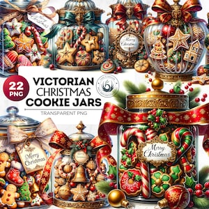 Potes de biscoitos de Natal vitorianos em aquarela png clipart, Biscoitos de gengibre, Comida de Natal, Doces png, Sobremesa de Natal para sublimação