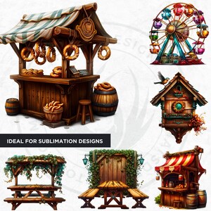 30 Oktoberfest Festival Clipart Set, Traditional Bavarian Festive PNG, Beer festival PNG, pretzel, dirndl, lederhosen, rooster, beer stein