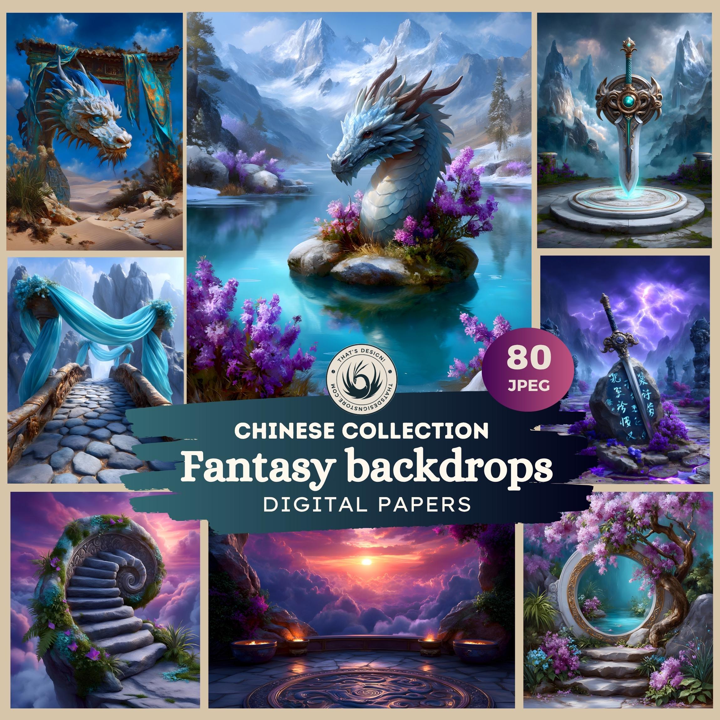 Chinese Fantasy Backdrops, Mythic Xianxia Landscapes Backgrounds for ...