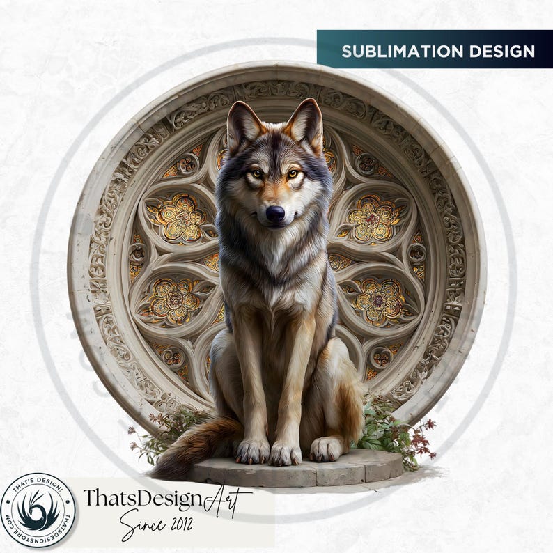 Watercolor Mystic Wolves Clipart PNG Bundle, Fantasy wolf for DIY Card, Junk Journal, Scrapbooking, Commercial use!