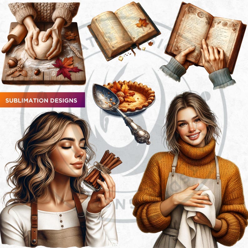 Fall Baking Graphics Autumn Bakery Clipart Set: Fall Baking Graphics (commercial Use PNG) - Etsy