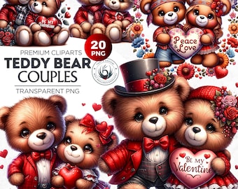 Fonds d'ecran Saint-Valentin Ours en peluche Fond blanc Cœur