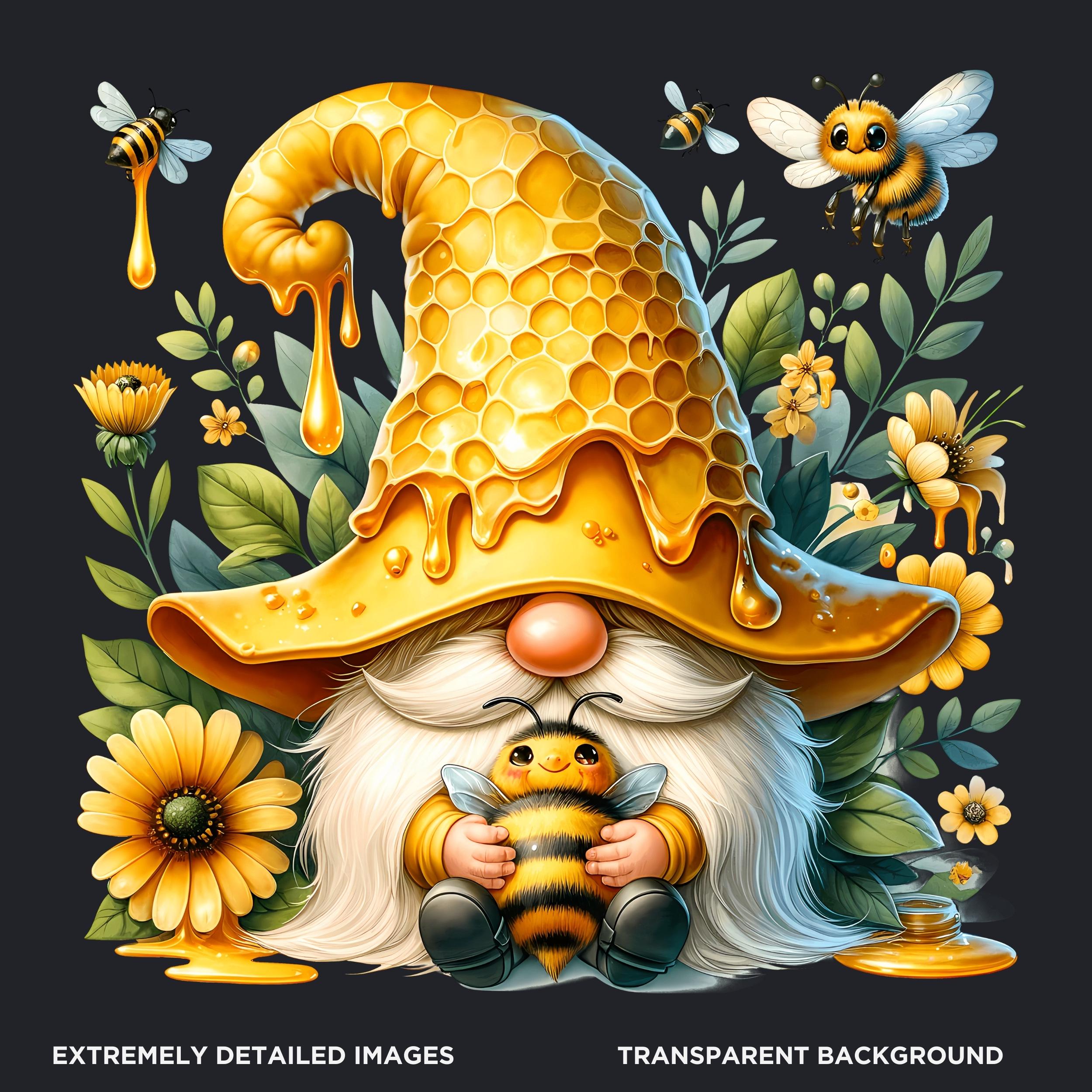 Honey Bee Gnome Clipart Bundle: Spring Sublimation PNG Graphics (32 ...