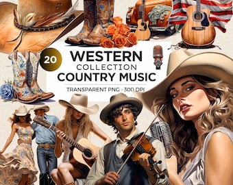Western Country Musik PNG Clipart: Cowboy, Cowgirl Boots (Digitaldrucke)