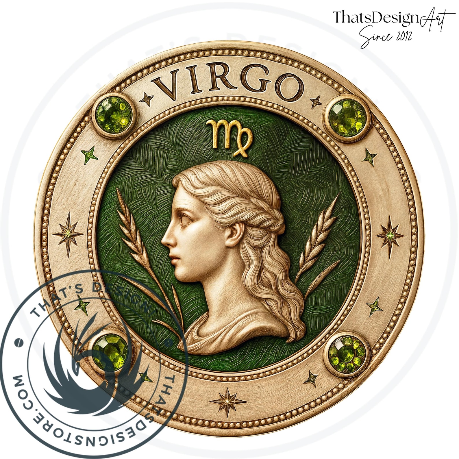 Renaissance Zodiac Sign Clipart Bundle: Gold Celestial (PNG, Digital ...