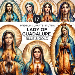 Lady of Guadalupe Clipart PNG, Virgin Mary clip art, Nuestra Señora de Guadalupe, Catholic Art for Sublimation & Paper craft. Commercial use