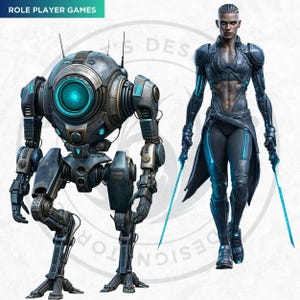 Galactic Vanguard Clipart Bundle: Sci-Fi Character Illustrations, Futuristic Space Graphics (PNG, Digital download)