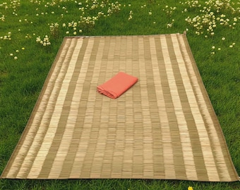 Handwoven Reed Grass Mat: Natural Eco-Friendly Yoga Meditation Mat