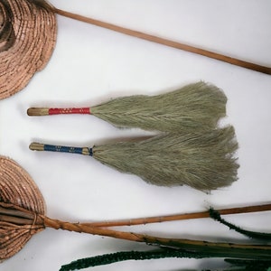 Earthly Sweep Handcrafted Natural Grass Brooms Palm Paradise