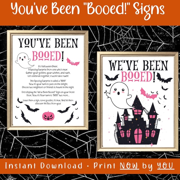 You've Been BOOED Halloween Activity Kit| Spooky Surprise Boo Your Neighbors Game| We've Been Booed Printable Signs|Boo'd Gift or Treat Tags