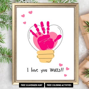 Valentines Day Handprint Heart Craft| Love Handprint Art| Class Valentines Crafts DIY Toddler Baby Keepsake Gift Preschool Daycare Activity