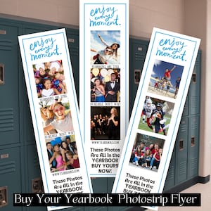 Yearbook Photo Strip Ad Sales Flyer Template| Editable PTA PTO Yearbook Ad Flyer|Yearbook Sale Flyer School|Yearbooks on Sale for Newsletter