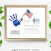 Veterans Day Handprint Art Craft| DIY Card Patriotic Sign Poem Keepsake ...