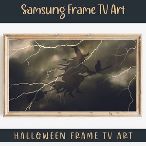 ハロウィーンの Samsung フレーム テレビ アート | 秋の装飾に最適な不気味な季節のテレビ フレーム アート | 蛇と神秘的なメデューサ | ハロウィーン パーティーに最適な魔女の壁飾り |