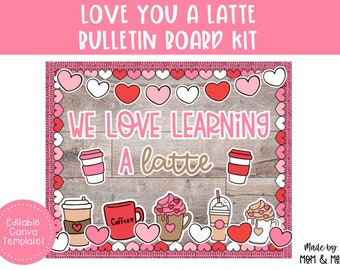 Valentine's Day Bulletin Board Kit, Valentine's Day Door Decor, February Bulletin Board, Printable Classroom Decor, Winter School Decor