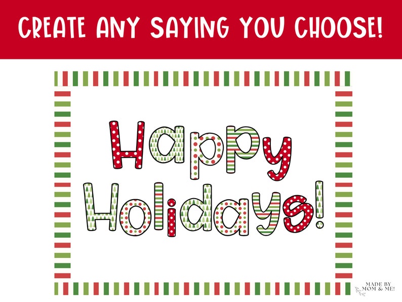 Printable Bulletin Board Letters, Christmas Classroom Decor, Primary ...